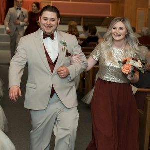 two piece revelry bridesmaid dress